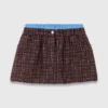 Tweed-Shorts mit elastischem Bund