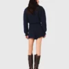 Tweed-Shorts mit kontrastierendem Bund