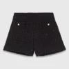 Tweed-Shorts mit Strasssteinen Tweed-Shorts mit Strasssteinen