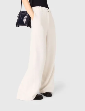 Tweedhose mit weitem Bein