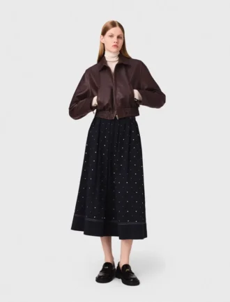 Vintage-Lederjacke in Kurzform