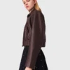 Vintage-Lederjacke in Kurzform