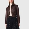 Vintage-Lederjacke in Kurzform