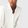 Weiße Seidenbluse