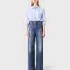 Weit geschnittene Jeans mit Nieten Weit geschnittene Jeans mit Nieten