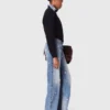 Weit geschnittene Jeans mit Stickerei Weit geschnittene Jeans mit Stickerei