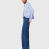 Weite Jeans mit Strasssteinen Weite Jeans mit Strasssteinen