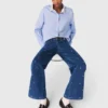 Weite Jeans mit Strasssteinen Weite Jeans mit Strasssteinen