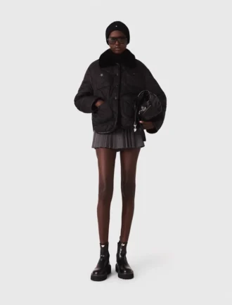 Wendbare Pufferjacke mit Pailletten