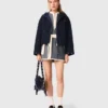 Windjacke mit Kapuze und Strasssteinen Windjacke mit Kapuze und Strasssteinen