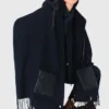 Wollponcho mit Kapuze