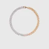 Zweifarbige Strass-Gliederkette
