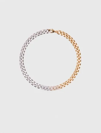 Zweifarbige Strass-Gliederkette Zweifarbige Strass-Gliederkette