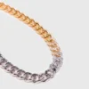 Zweifarbige Strass-Gliederkette