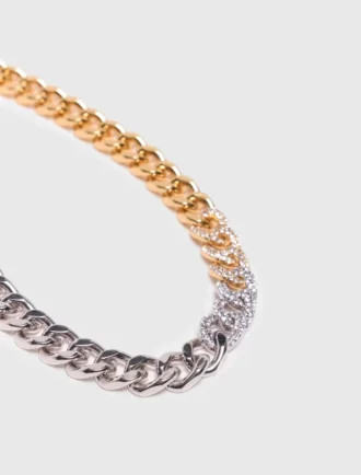 Zweifarbige Strass-Gliederkette Zweifarbige Strass-Gliederkette