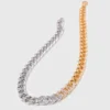 Zweifarbige Strass-Gliederkette