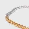 Zweifarbige Strass-Gliederkette