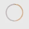 Zweifarbige Strass-Gliederkette