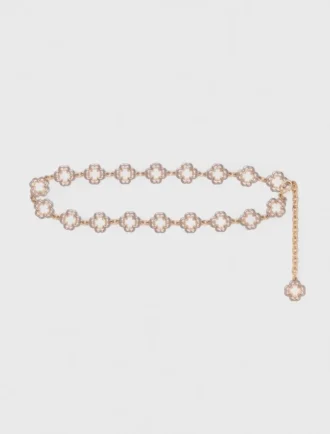 Zweifarbiger Clover-Gürtel mit Kette Zweifarbiger Clover-Gürtel mit Kette