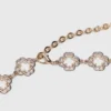 Zweifarbiger Clover-Gürtel mit Kette