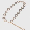 Zweifarbiger Clover-Gürtel mit Kette