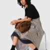 Zweifarbiges Kleid mit Print